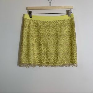 Stylish stretch yellow mini Skirt from Korea